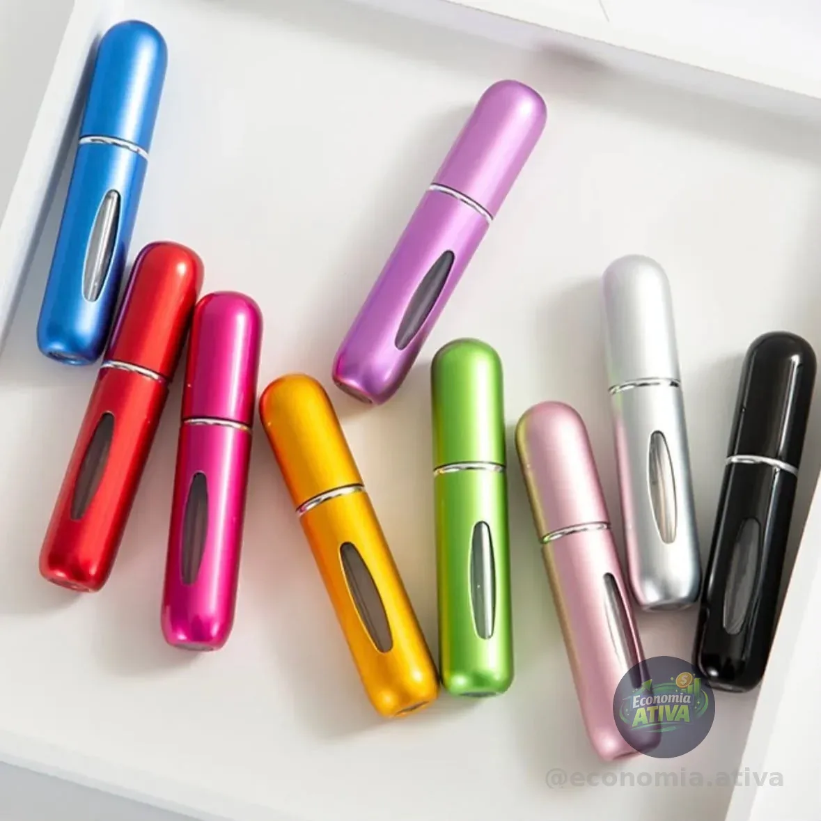 5 Mini Spray Frasco Recarregável Porta Perfume 5ml