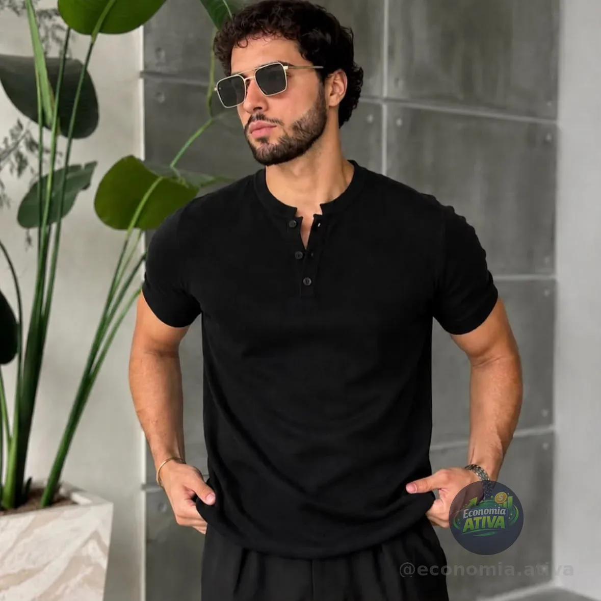 Camiseta Henley Anistia