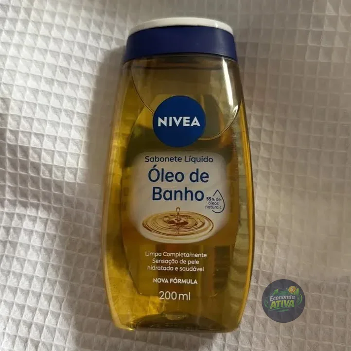 Nivea Sabonete Líquido Óleo De Banho 200ml, 55% Óleos Naturais