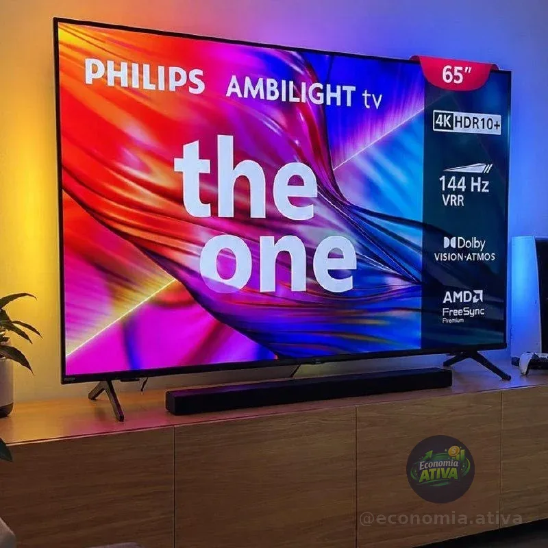 Smart TV Philips Ambilight The One 65" 4K 144Hz