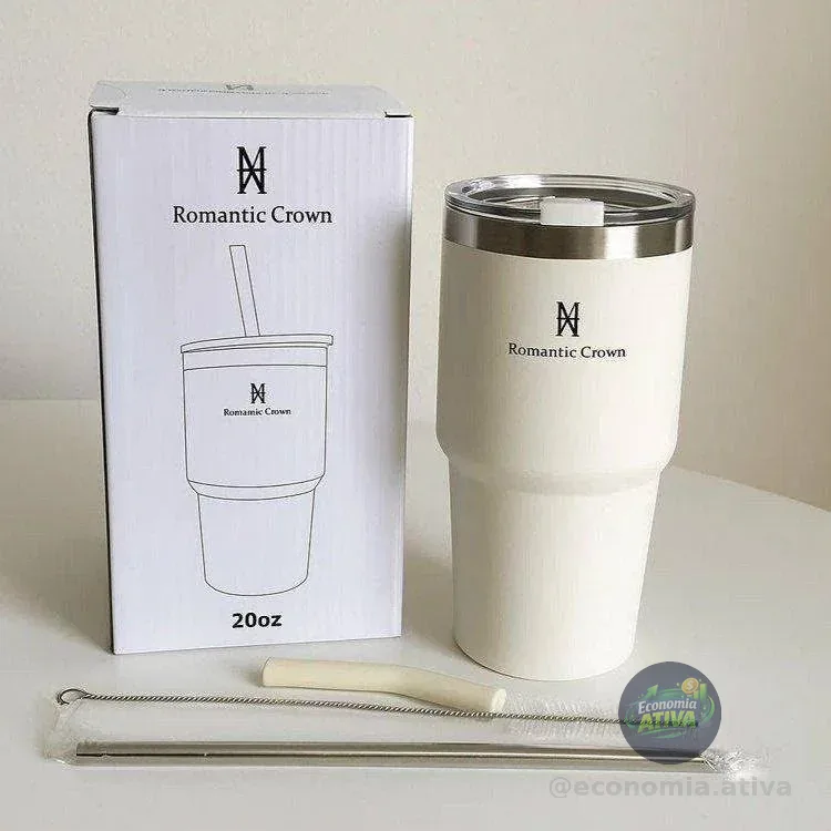 Copo Térmico 600ml Inox (3 cores)