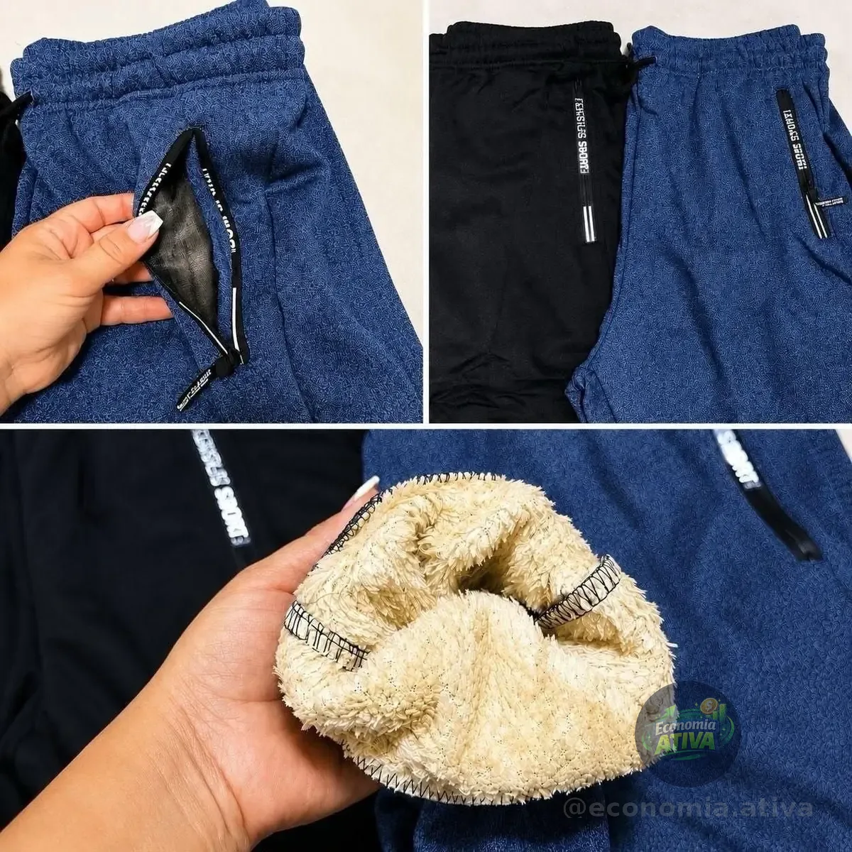 Calça Moletom De Lã Grossa