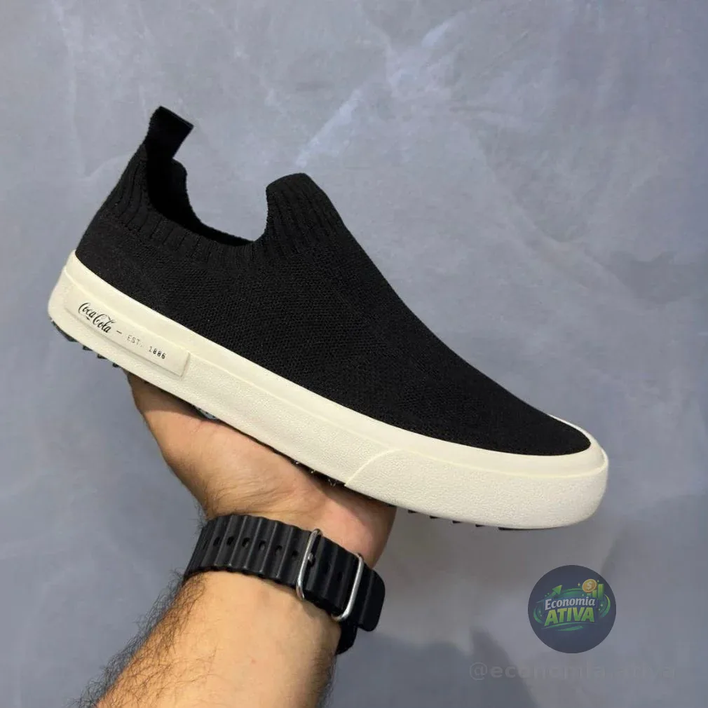Tênis Coca Cola Slip On Calce Facil Stamp Chronos 2.0