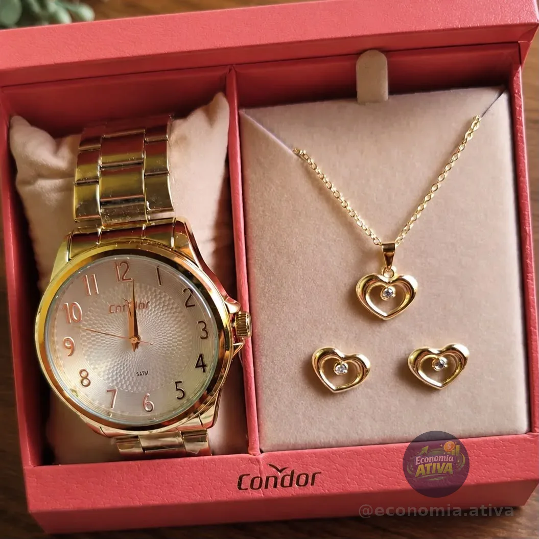 Kit Relógio Feminino Condor