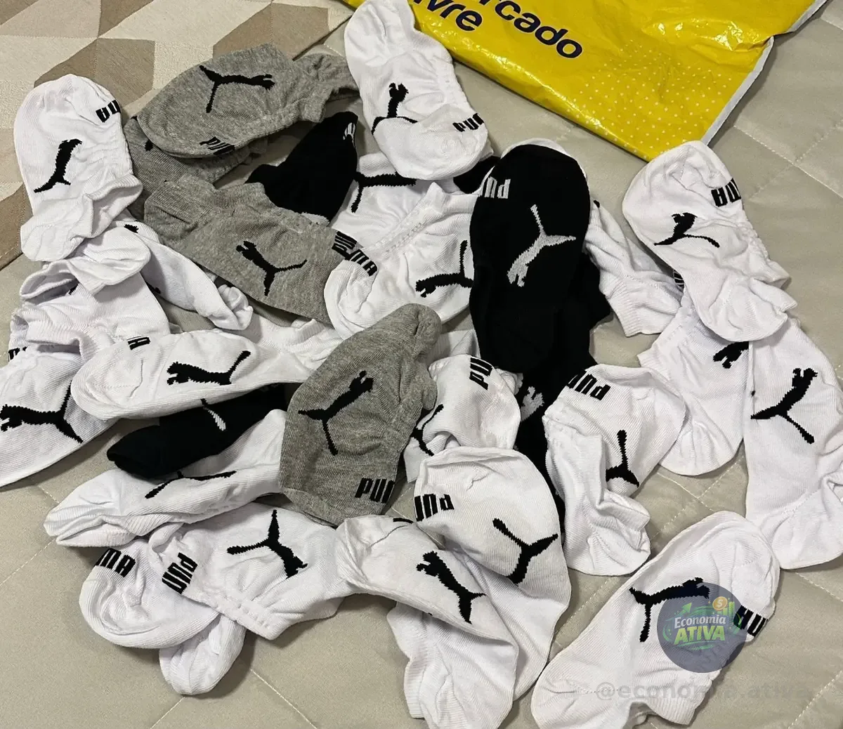Kit 9 Pares Meias Puma Soquete Invisível