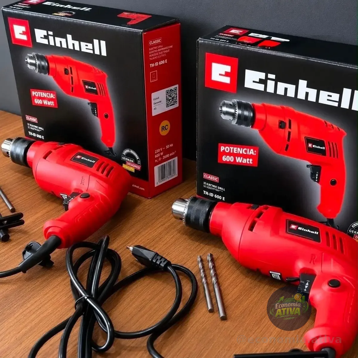 Furadeira De Impacto Einhell Th-id 550/1 Vermelho 127v 60 Hz