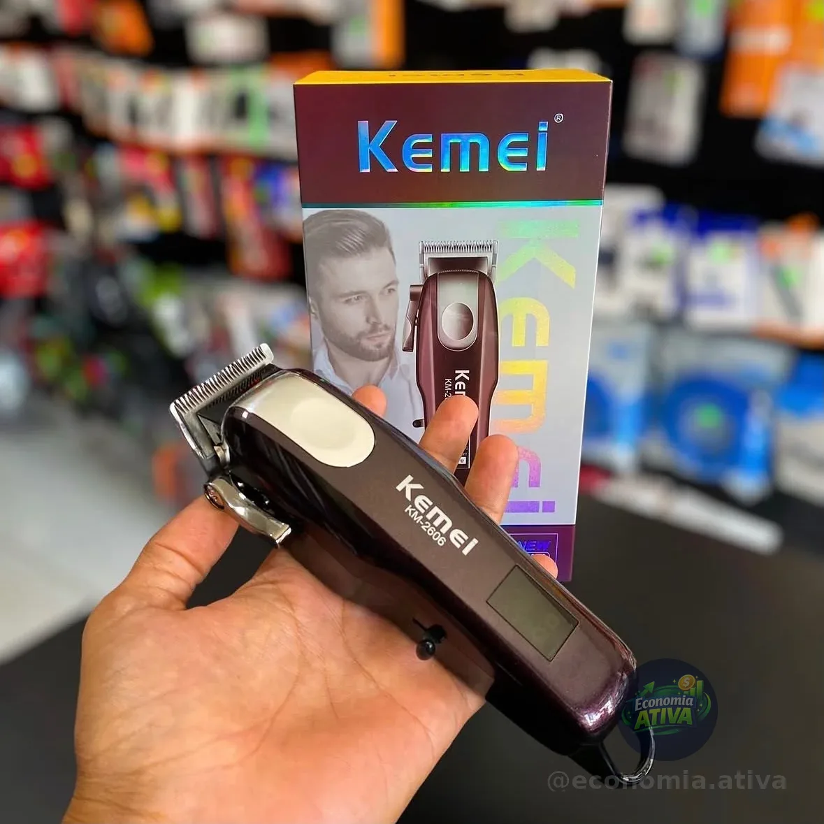 Máquina Profissional Sem Fio Kemei Km-2606