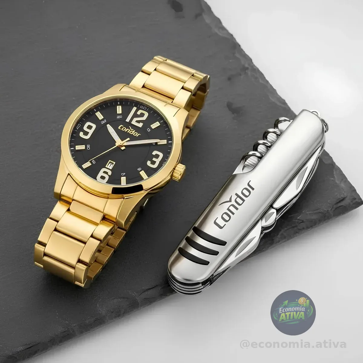 Kit Condor Masculino Dourado Co2117am/k4p