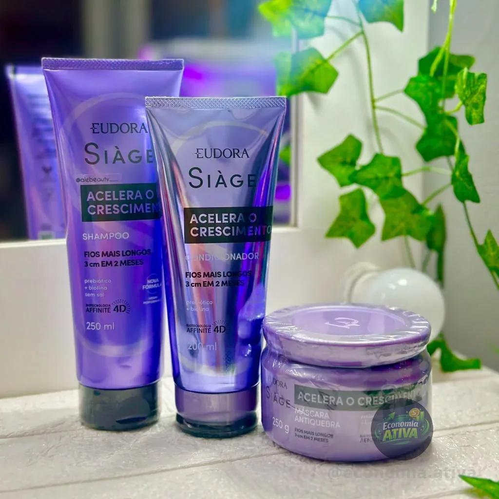 Kit Siàge Acelera O Crescimento • Shampoo 250ml • ⁠Máscara Capilar 250g • ⁠Condicionador 200ml