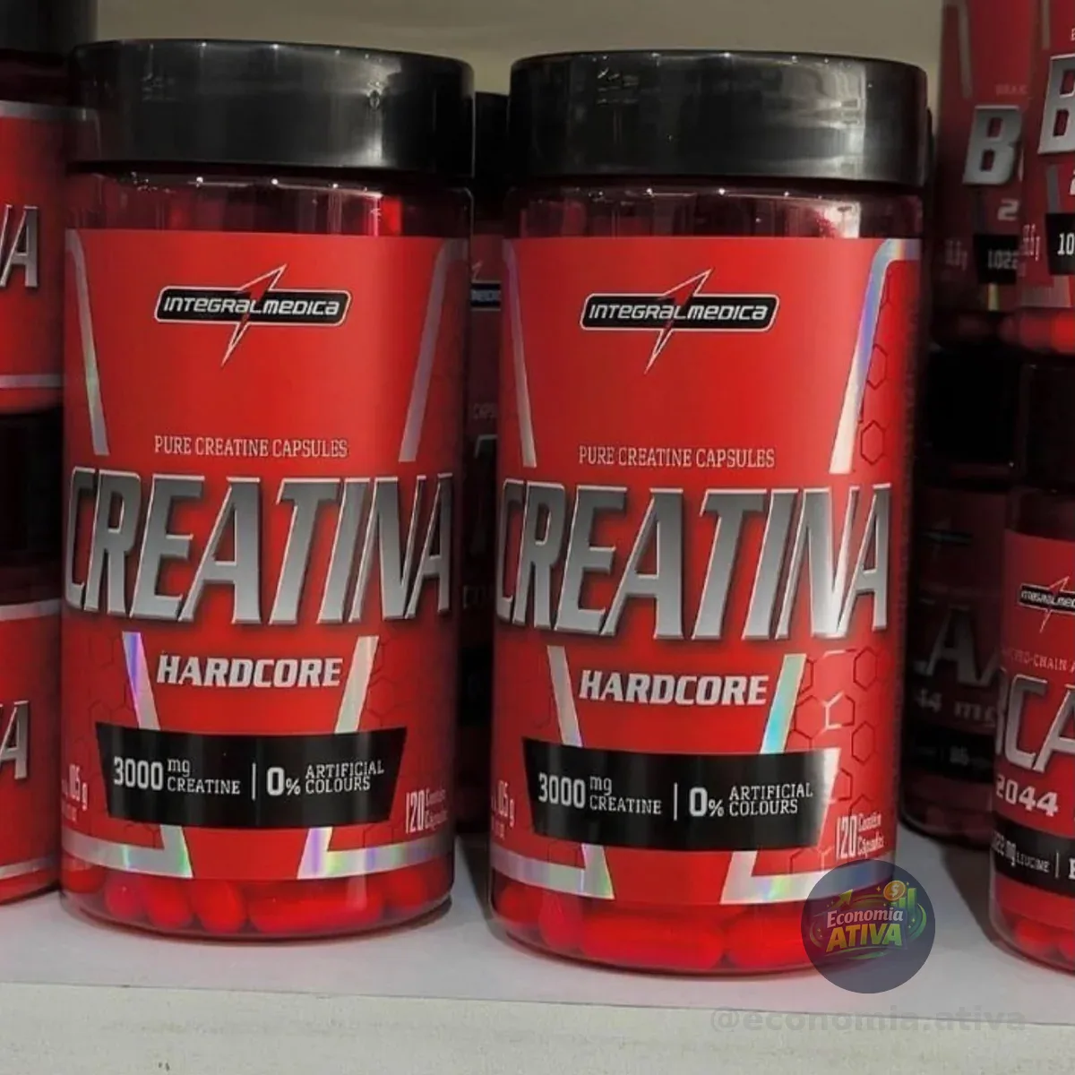Creatina Hardcore 100% Pura 120 Capsulas