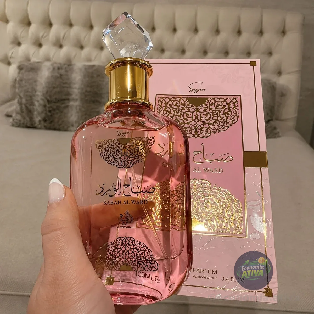 Perfume Árabe Sabah Al Ward Sugar Feminino 100ml