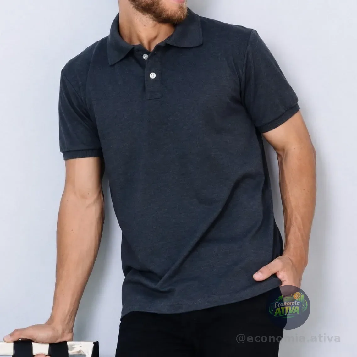 Kit 2 Camisa Polo Piquet Masculina Casual Premium
