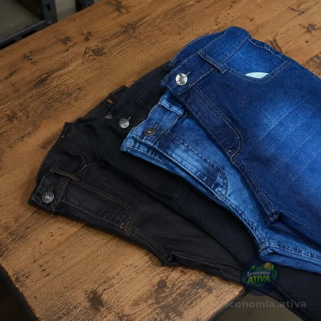 Kit 4 Calças Jeans Masculinas Elastano Lycra Trabalho Estica