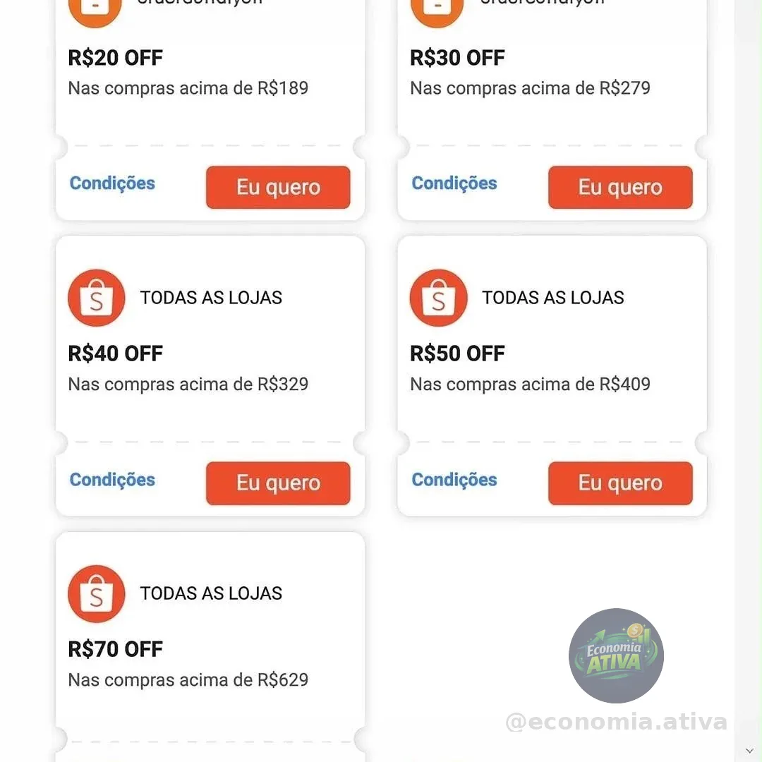 🔥 CUPONS SHOPEE RENOVADOS