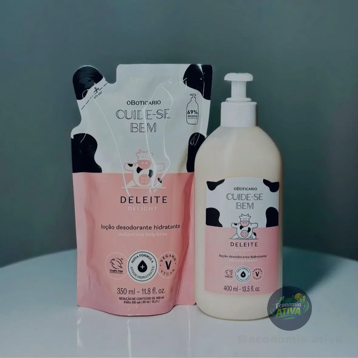 Combo Cuide-se Bem Deleite: Loção Corporal 400ml + Refil 350ml Neutra