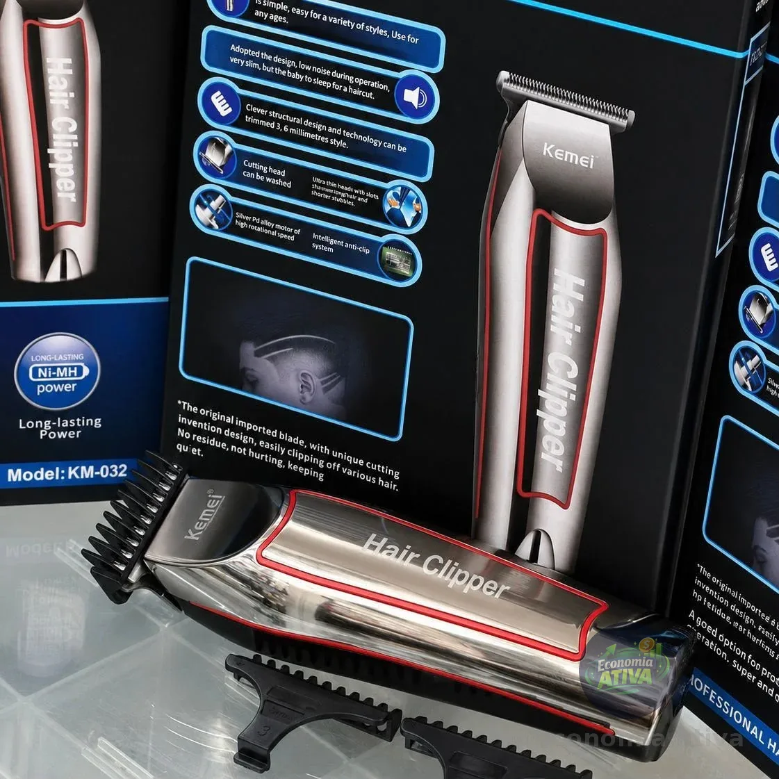 Máquina Acabamento Cabelo e Barba Kemei 032 127/220v