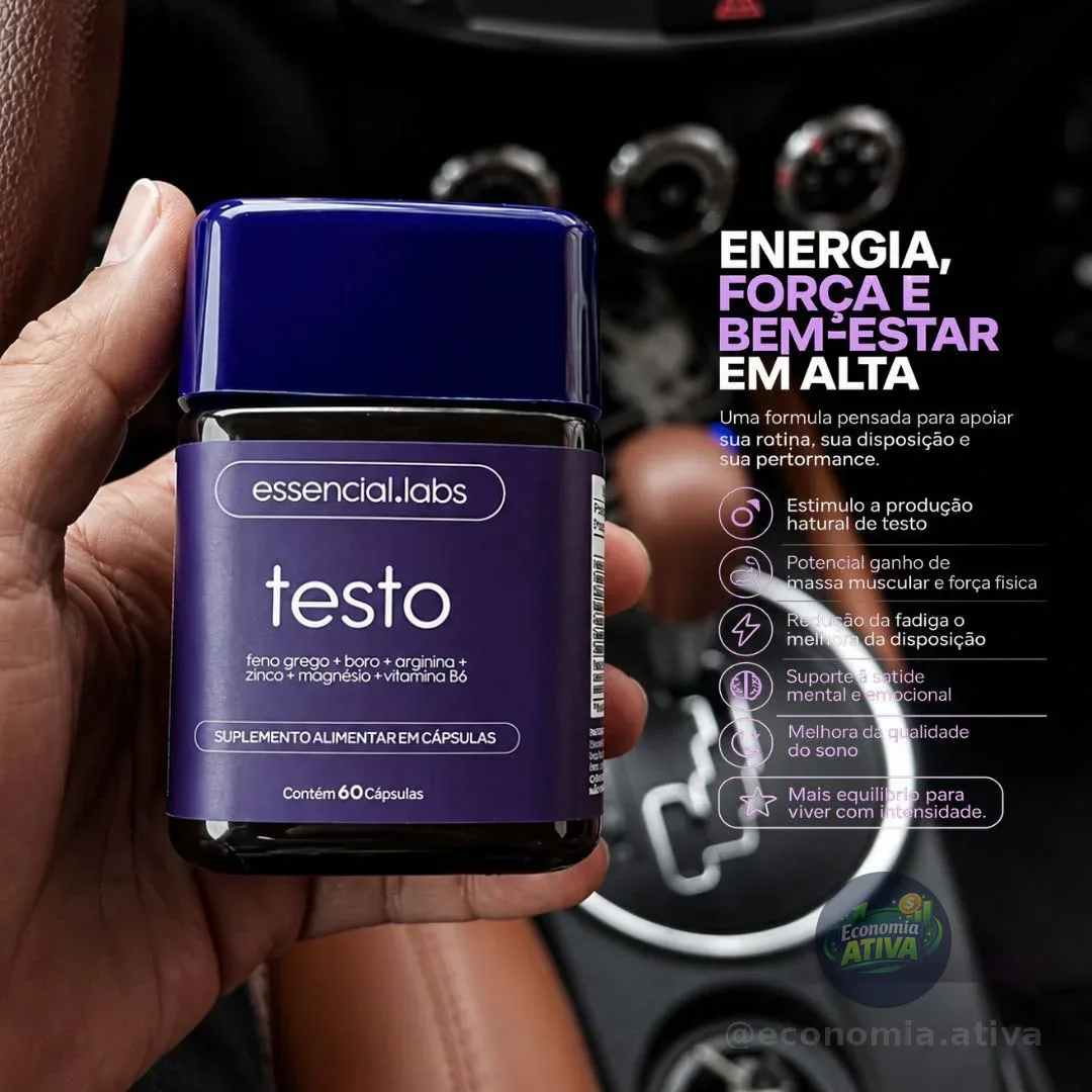 Testo Essencial - Precursor da Testosterona 60caps