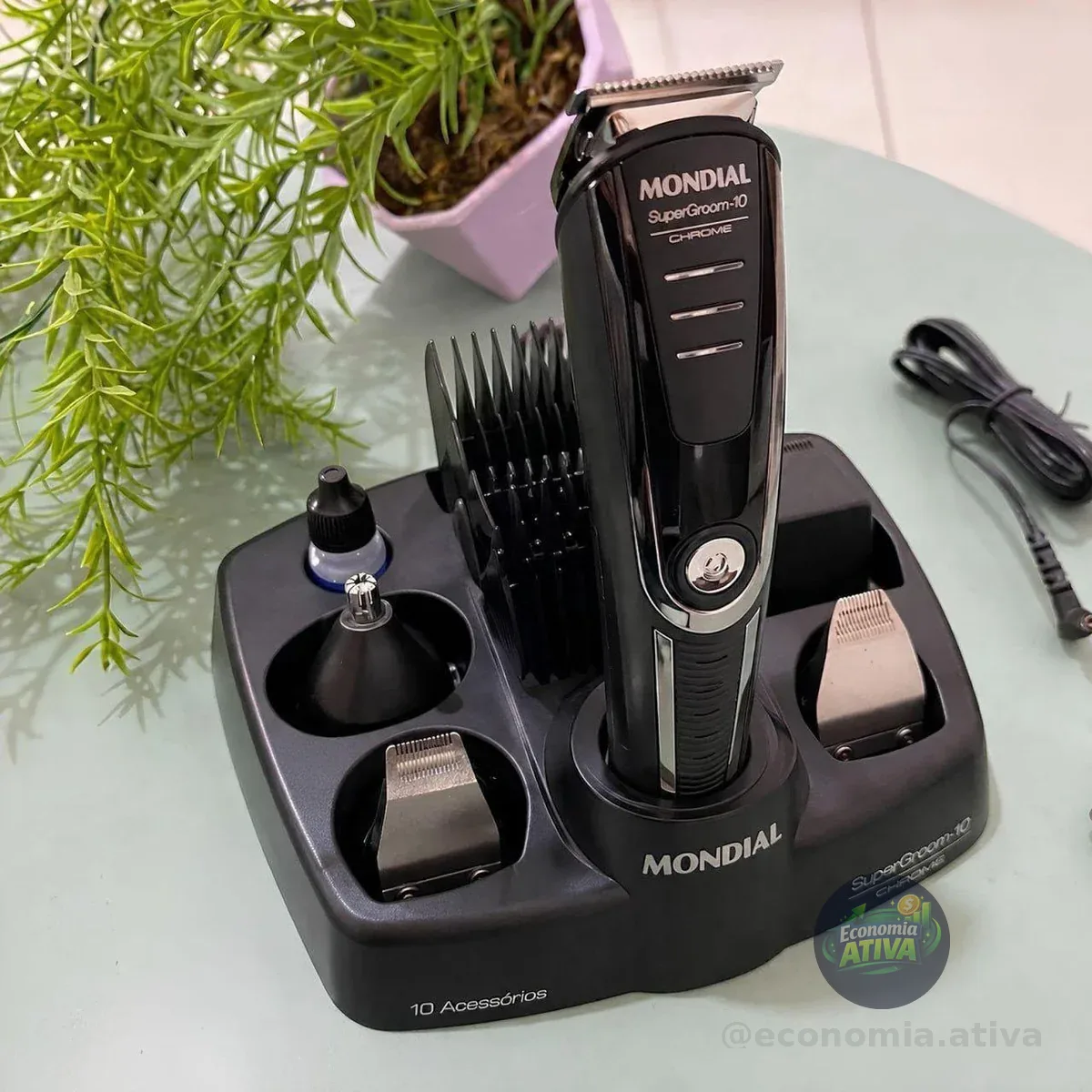 Aparador De Pelos Supergroom-10 Mondial Bivolt Bg-10 127/220v