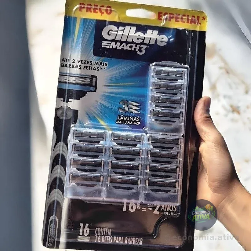 Refil Gillette Mach3 16 Unidades