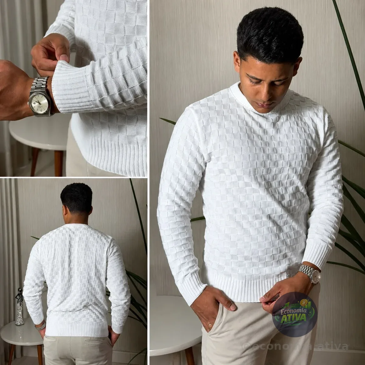 Suéter Lã Tricot Masculino