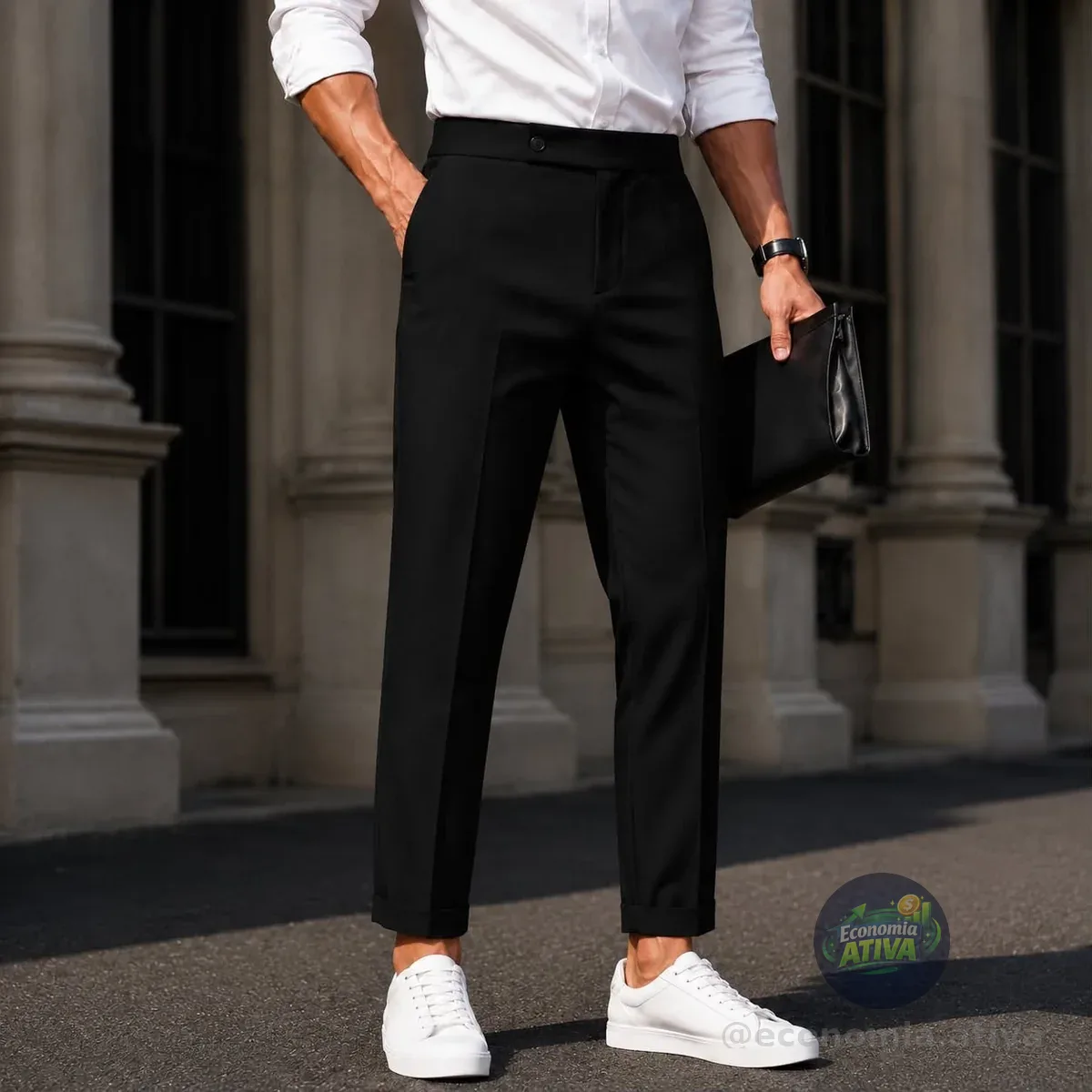 Calça Alfaiataria Slim Fit Sport Fino