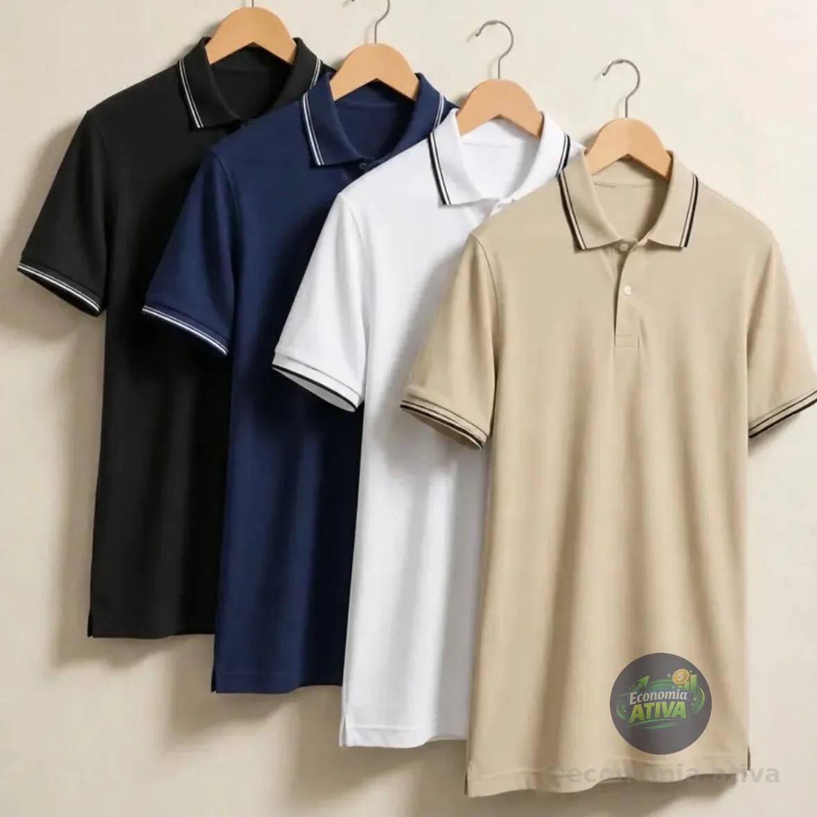 Kit 4 Camisa Gola Polo Piquet