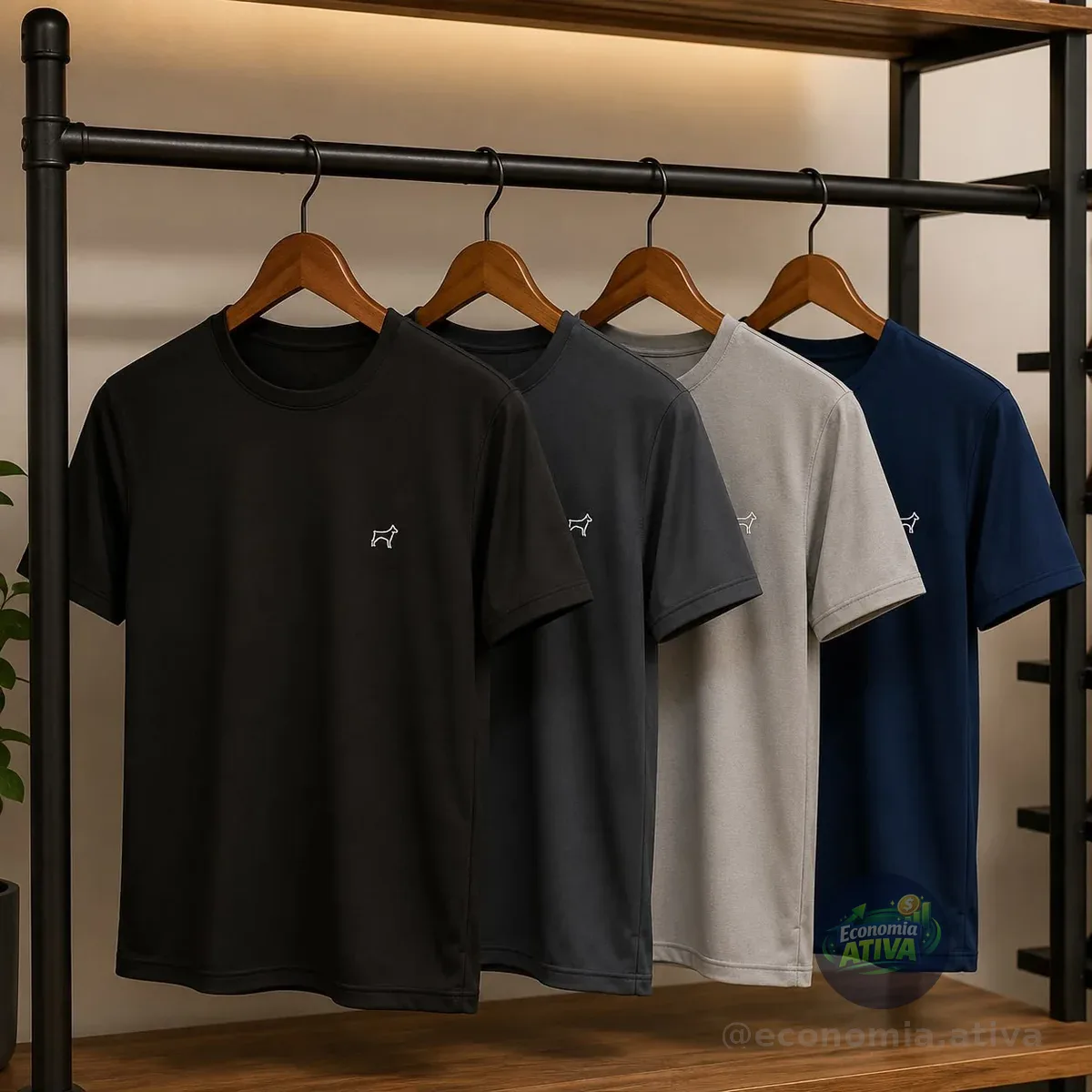 Kit 4 Camiseta Dry Fit Parvori Masculina