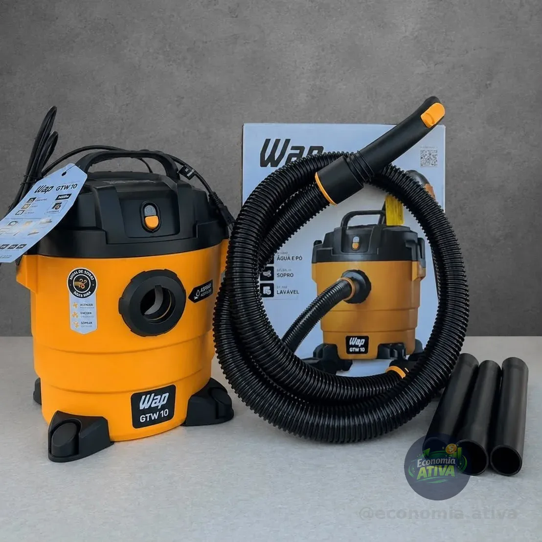 Aspirador De Pó E Água Wap Gtw 10 1400w De Potência