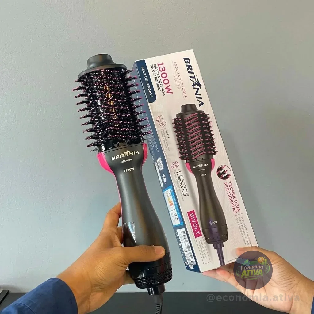 Britânia Escova Secadora Bec02pr 4 Em 1 1300w 127/220v