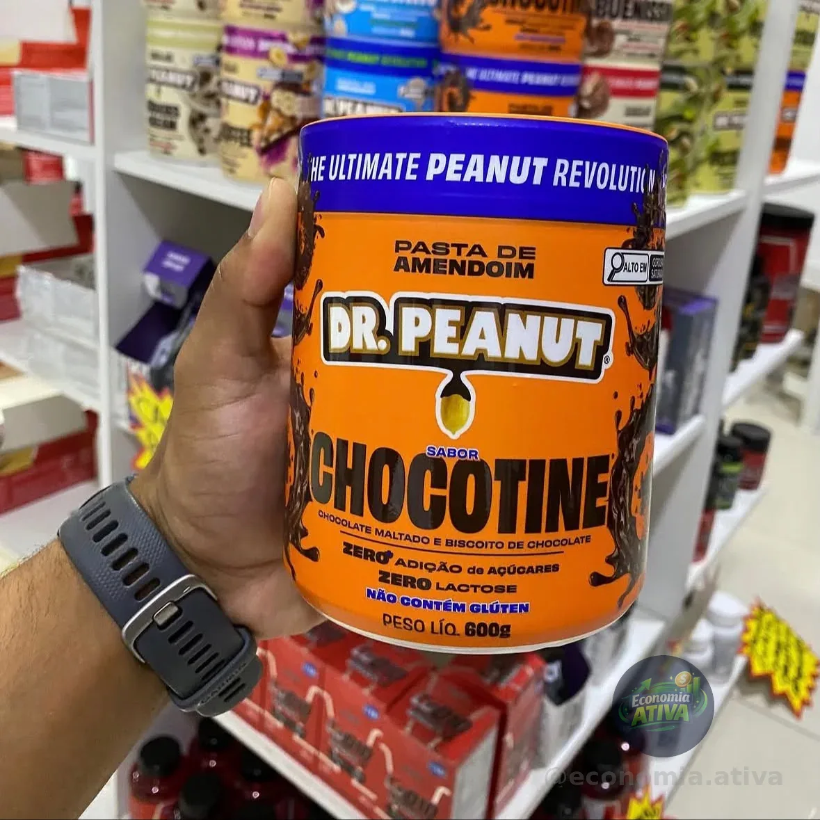 Pasta De Amendoim Dr. Peanut Gourmet Sabor Chocotine 600g