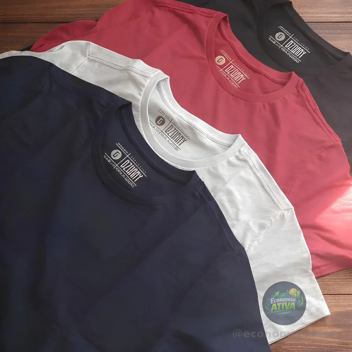 Kit 5 Camiseta Masculina 100% Algodão