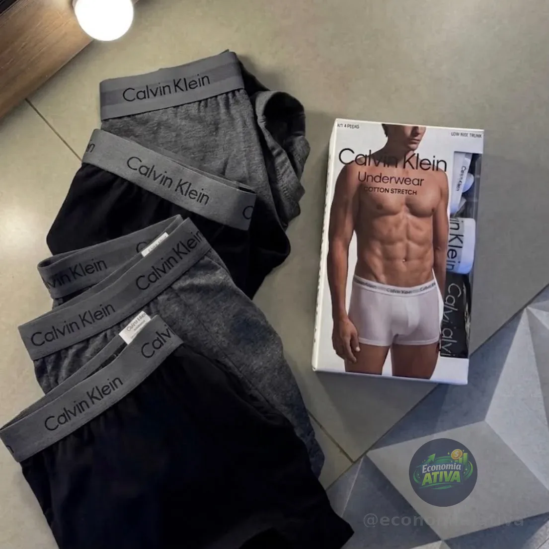 Kit 4 Cuecas Boxer Cotton Calvin Klein
