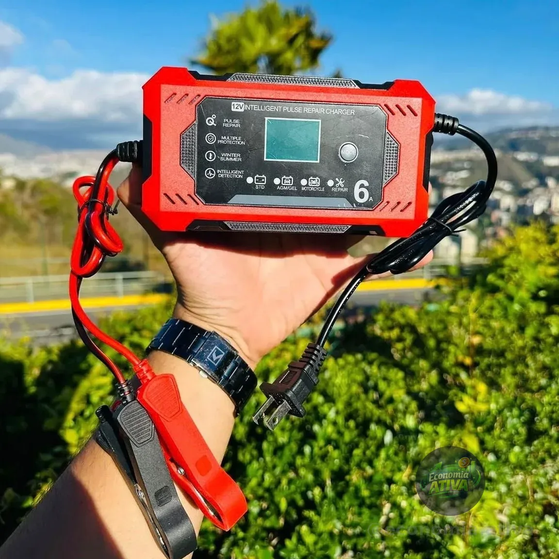 Carregador Inteligente De Bateria Automotiva 12v 6a Bivolt