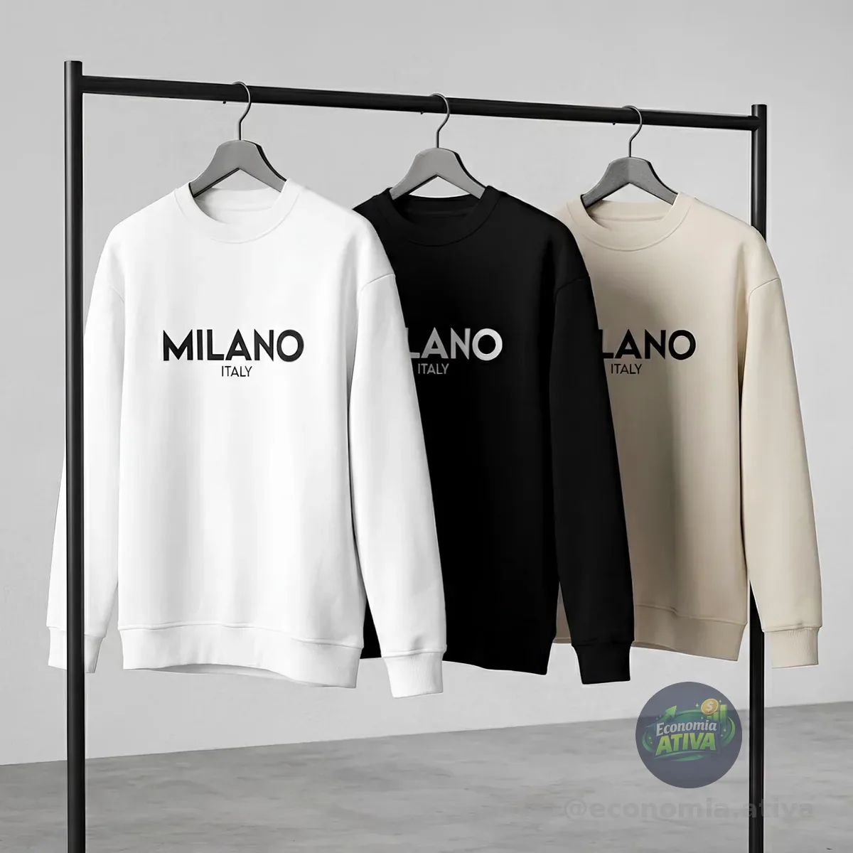 Moletom Milano Gola Careca (3 cores)