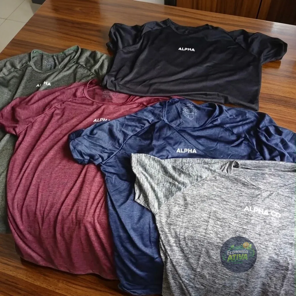 Kit 5 Camisetas Dry Essential Alpha