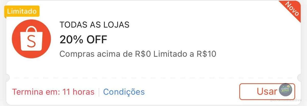 SAIU CUPOM SHOPEE
