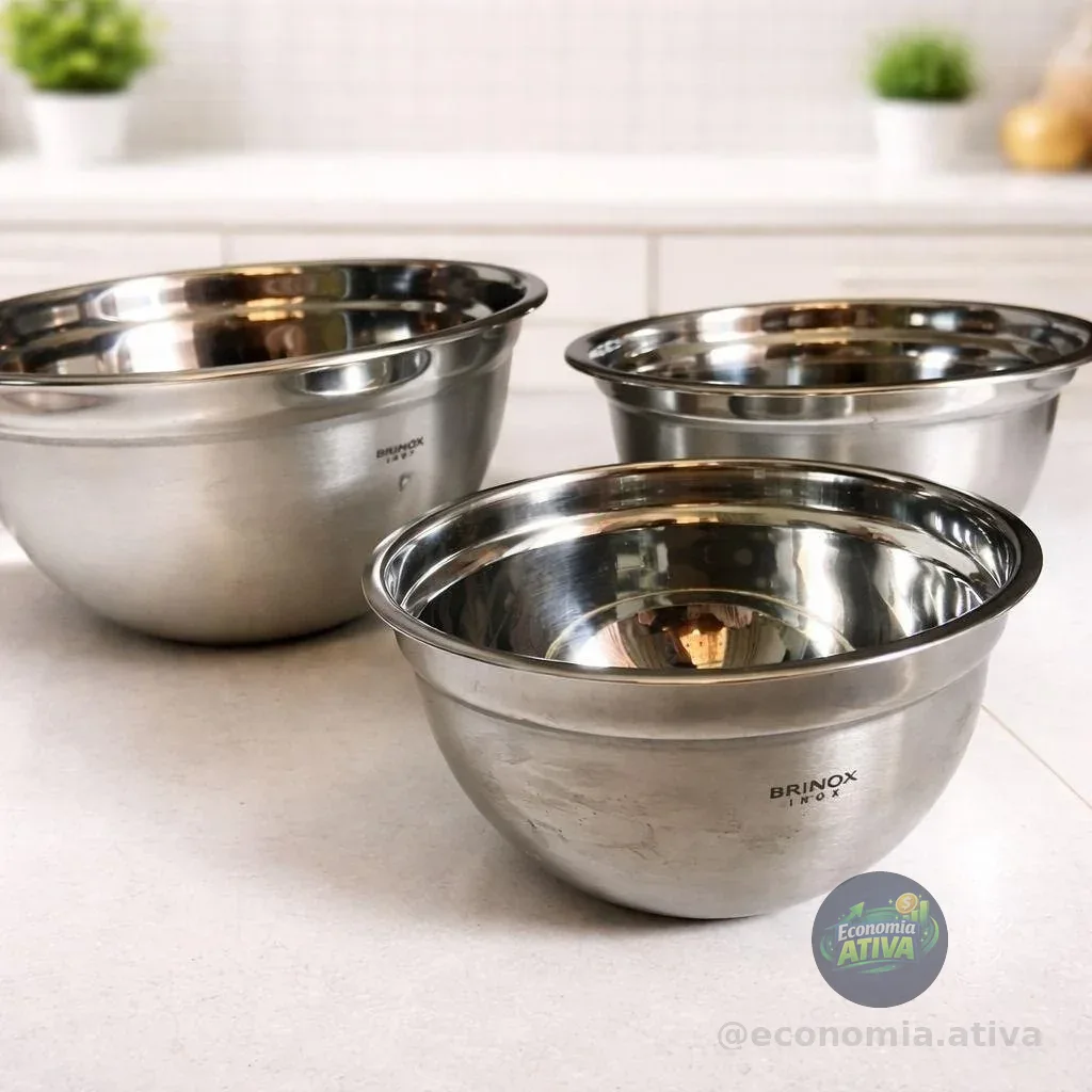Conjunto com 3 Tigelas Brinox