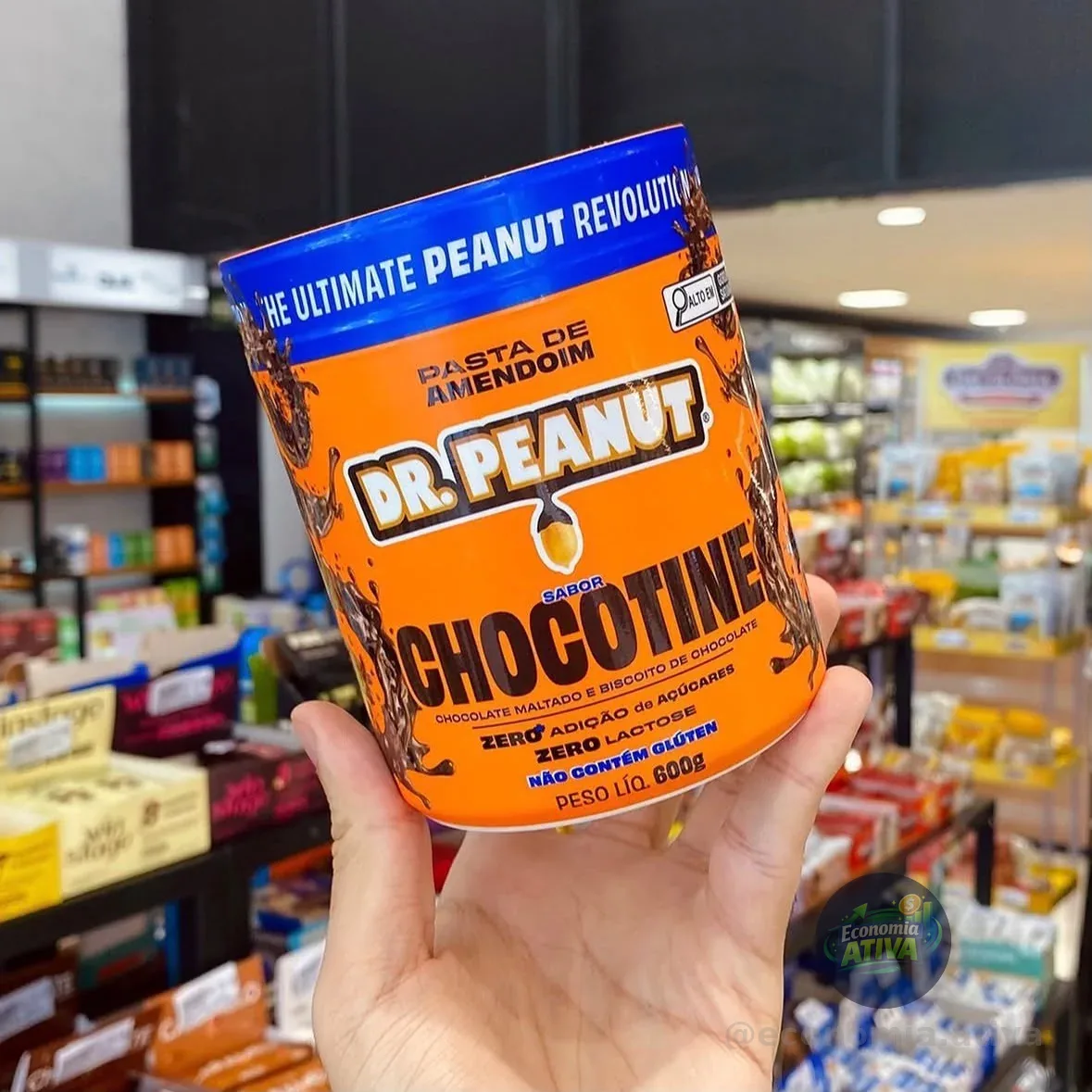 Pasta De Amendoim Dr. Peanut Gourmet Sabor Chocotine 600g