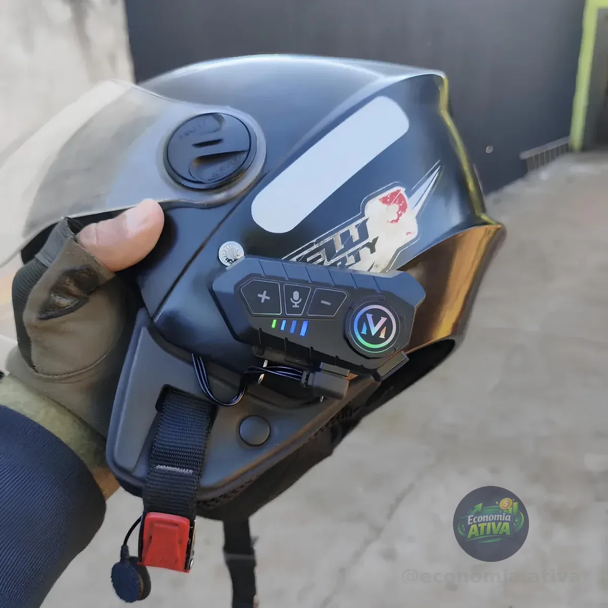 Fone De Ouvido Voren Bluetooth Headset Rgb Para Capacete Sem Fio