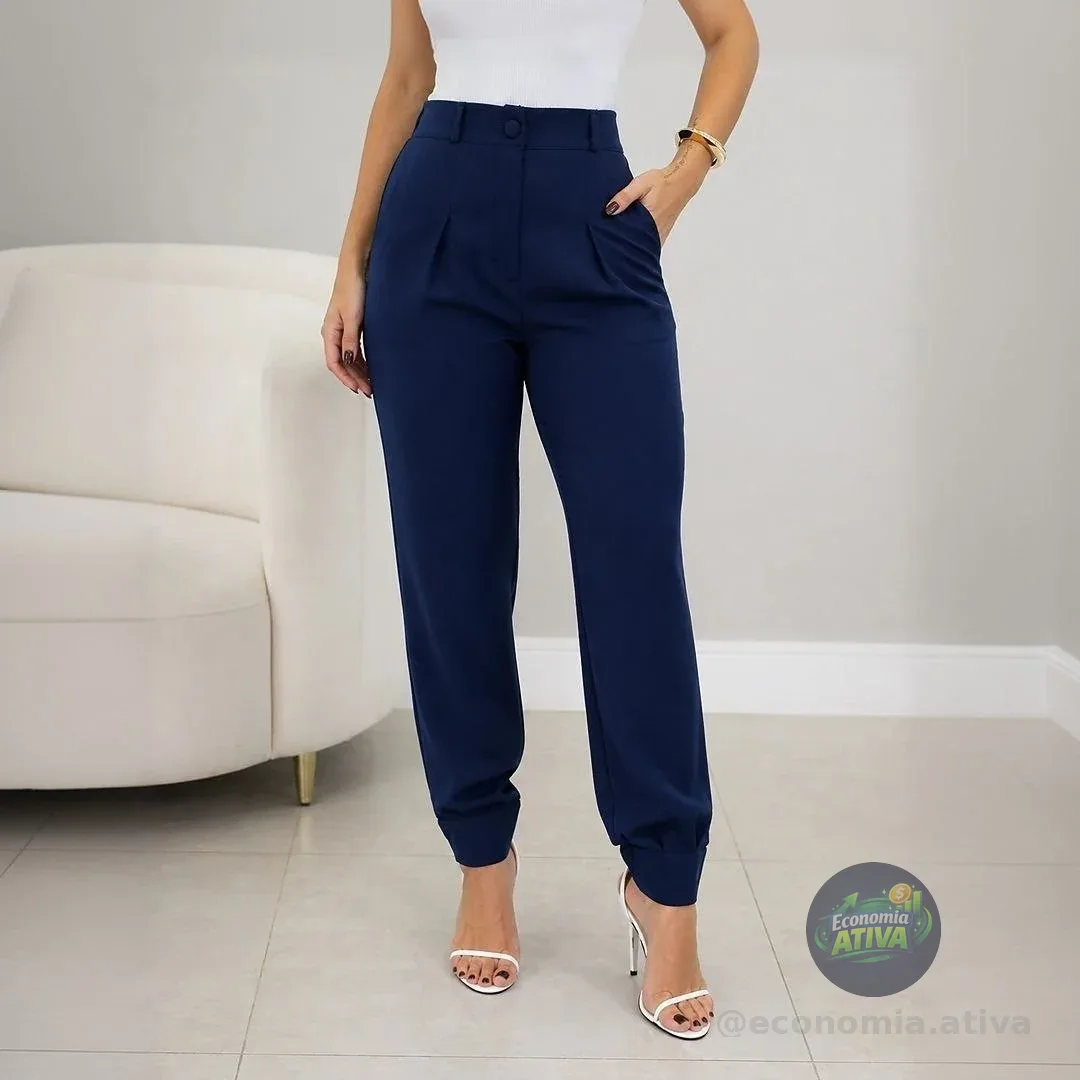 Calça Alfaiataria Cintura Alta