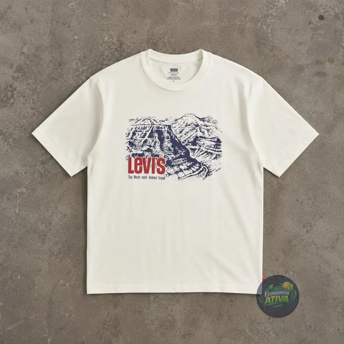 Camiseta Levis Relaxed Off White