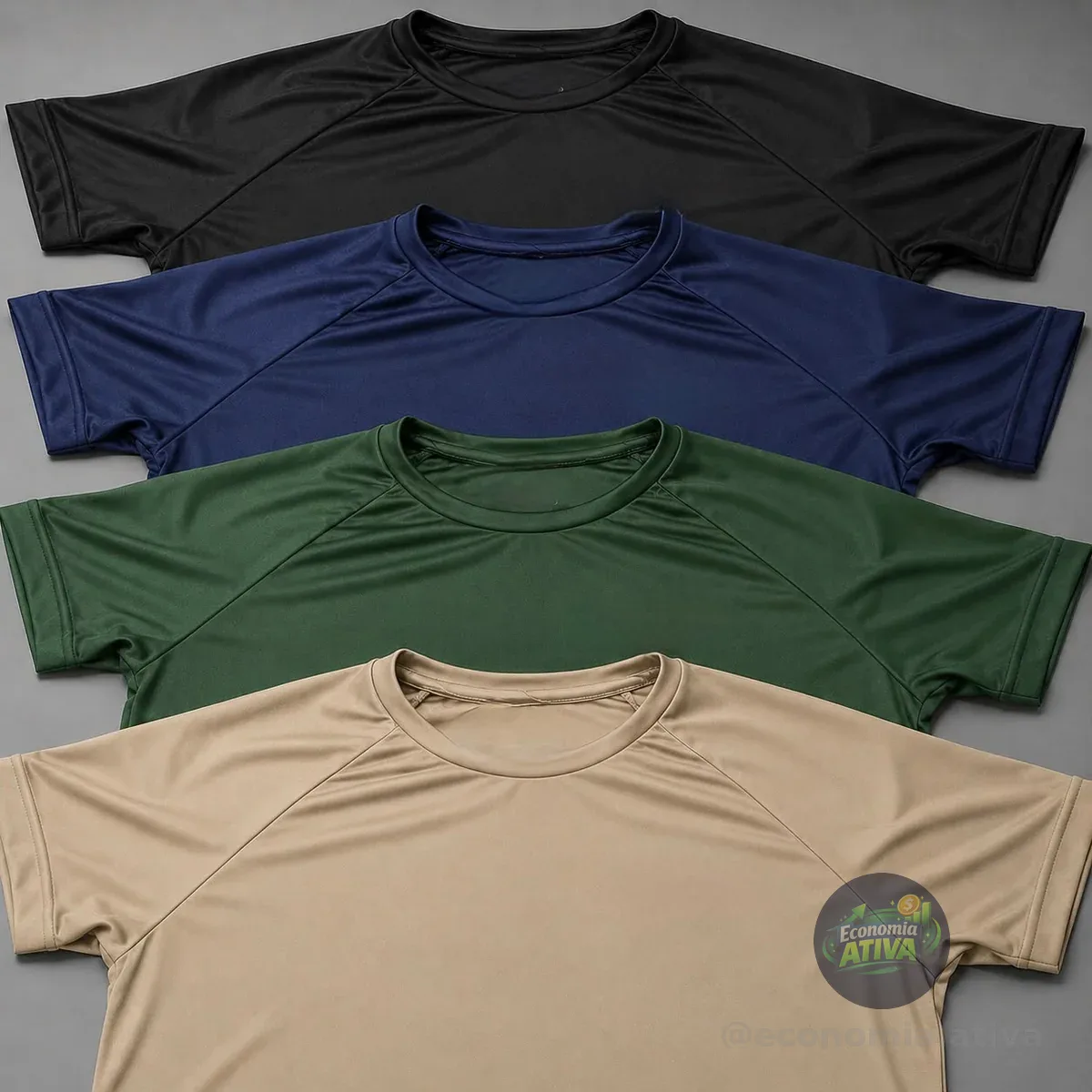 Kit 4 Camisetas Básicas Dry Tech