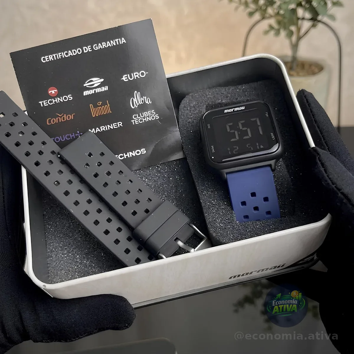 Relógio Digital Mormaii Unissex Com Pulseiras Trocáveis