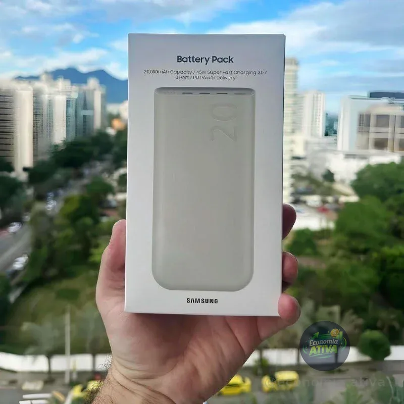 Powerbank Samsung, Carregador Portatil 20.000mAh 45W