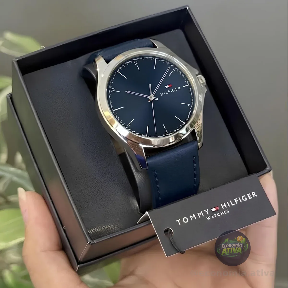 Relógio Tommy Hilfiger Norris Masculino Couro Azul - 1710666