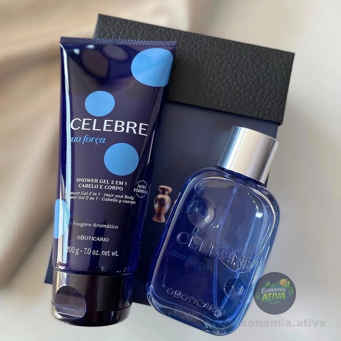 Kit Celebre Sua Força • Perfume 100ml • ⁠Shower Gel 2 em 1 200g