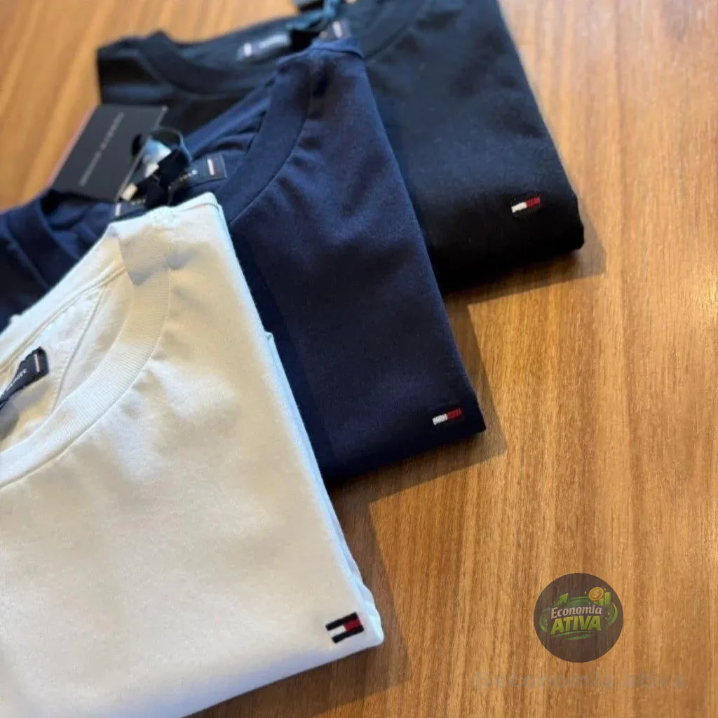Kit 3 Camisetas Tommy Hilfiger Essential