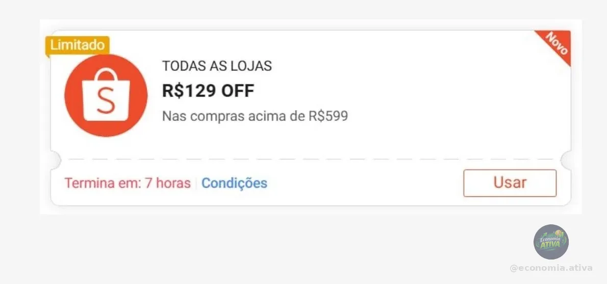 NOVO CUPOM SHOPEE