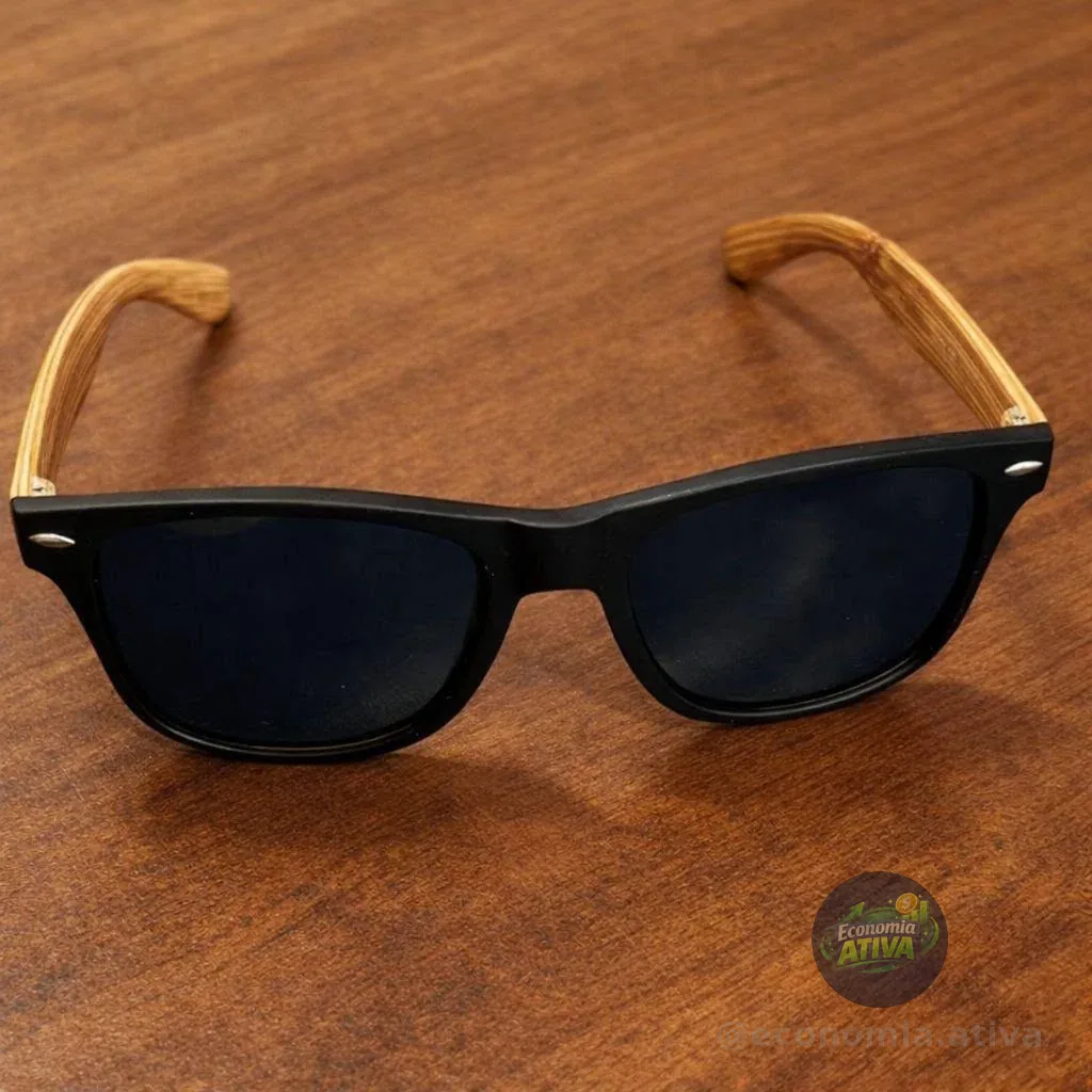 Óculos De Sol Quadrado Doxa Bambu
