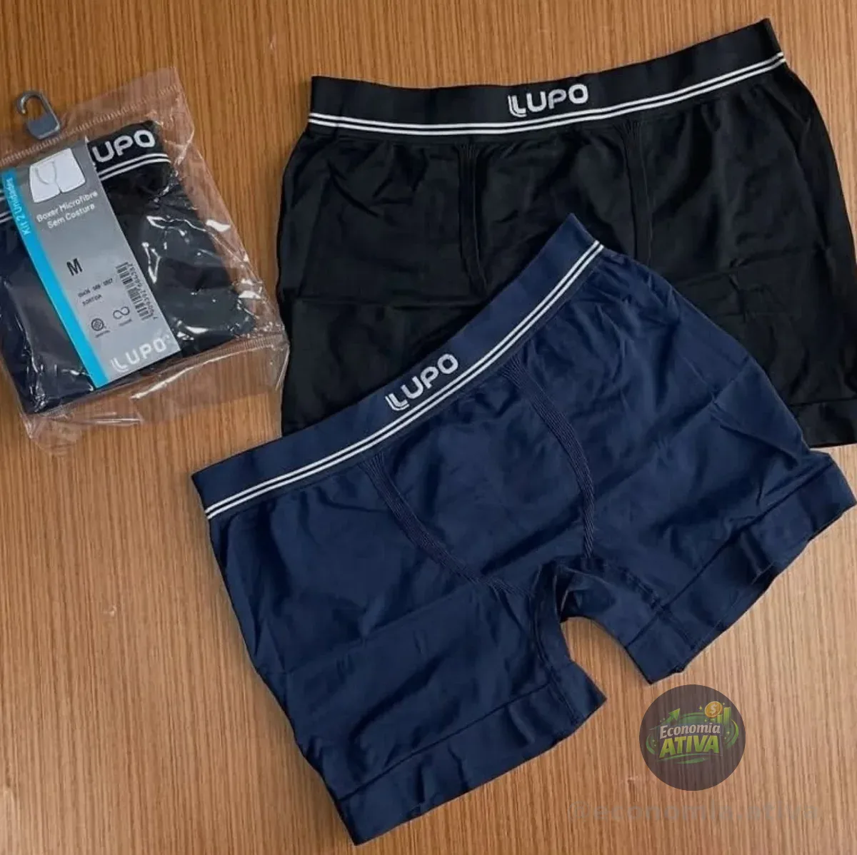 Kit 6 Cuecas Lupo Boxer Sem Costura Microfibra